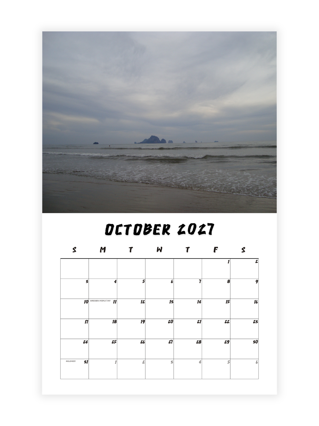 Krabi Photography 2027 Wall Calendar