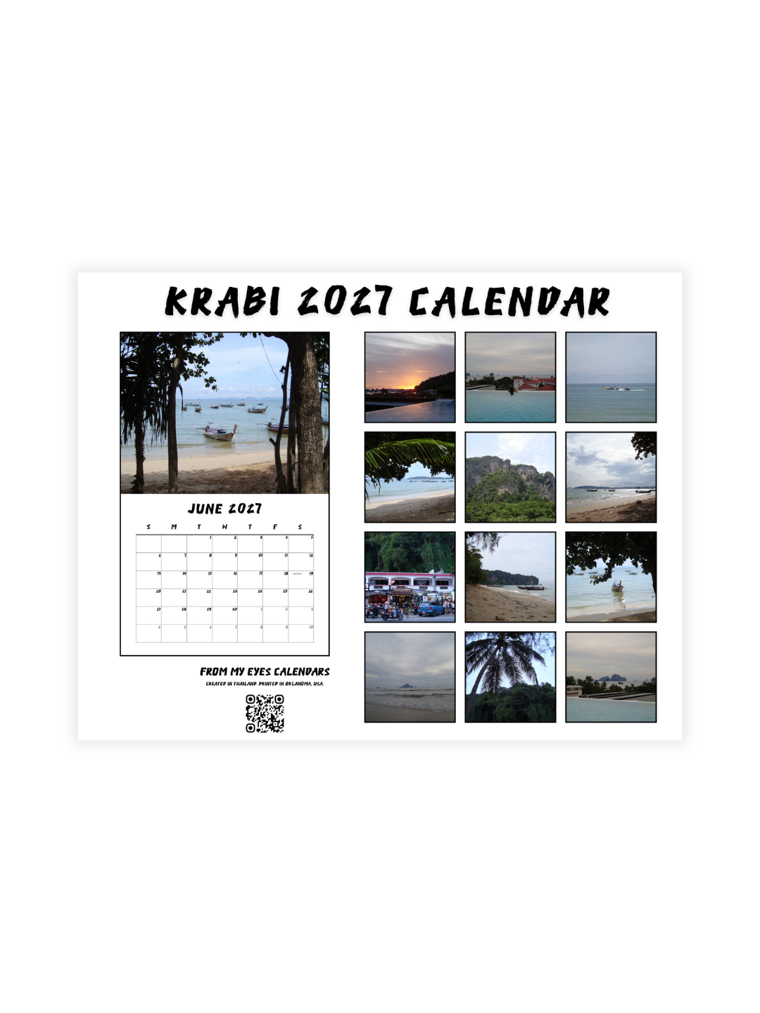 Krabi Photography 2027 Wall Calendar