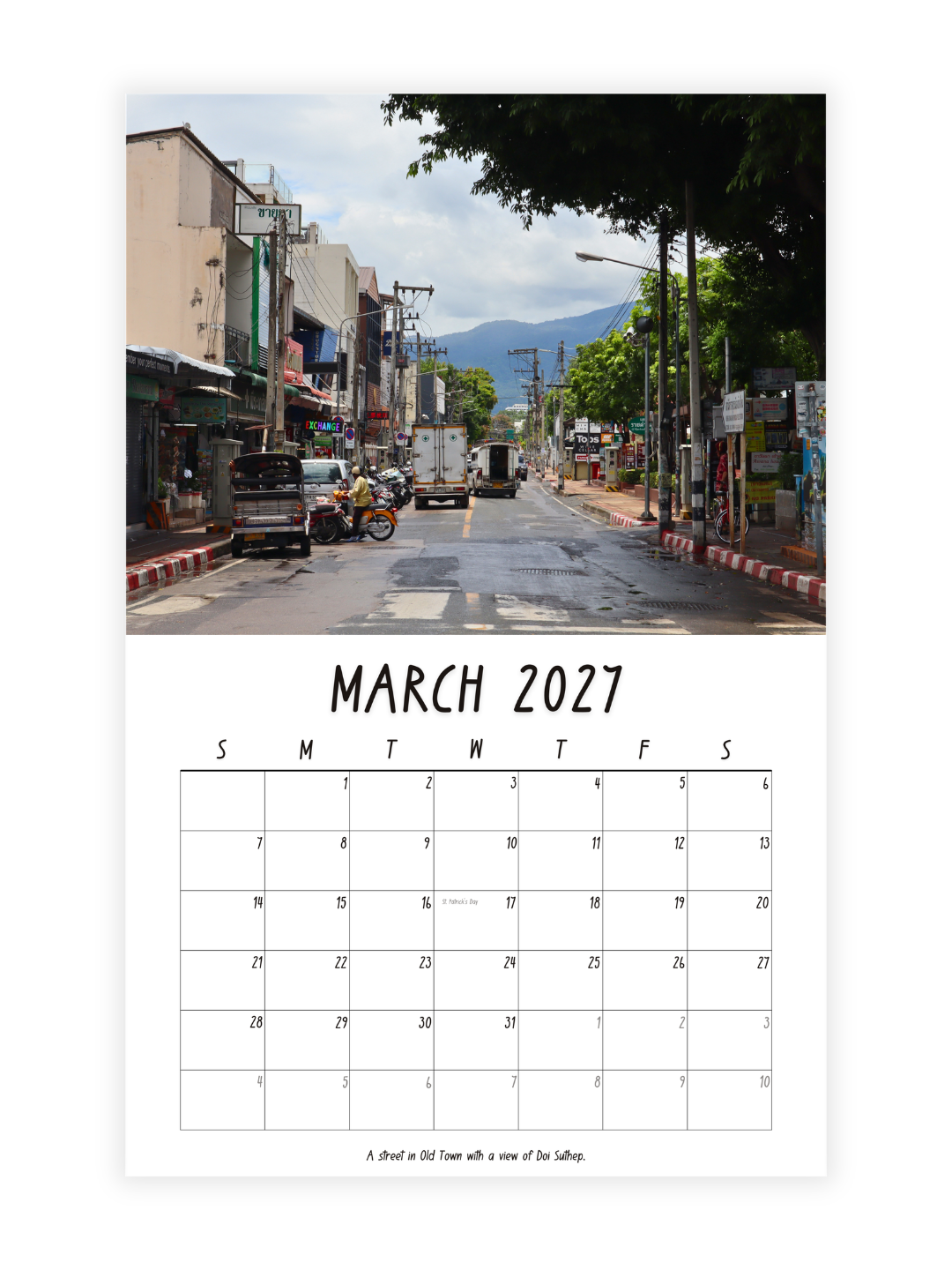 Chiang Mai Photography 2027 Wall Calendar