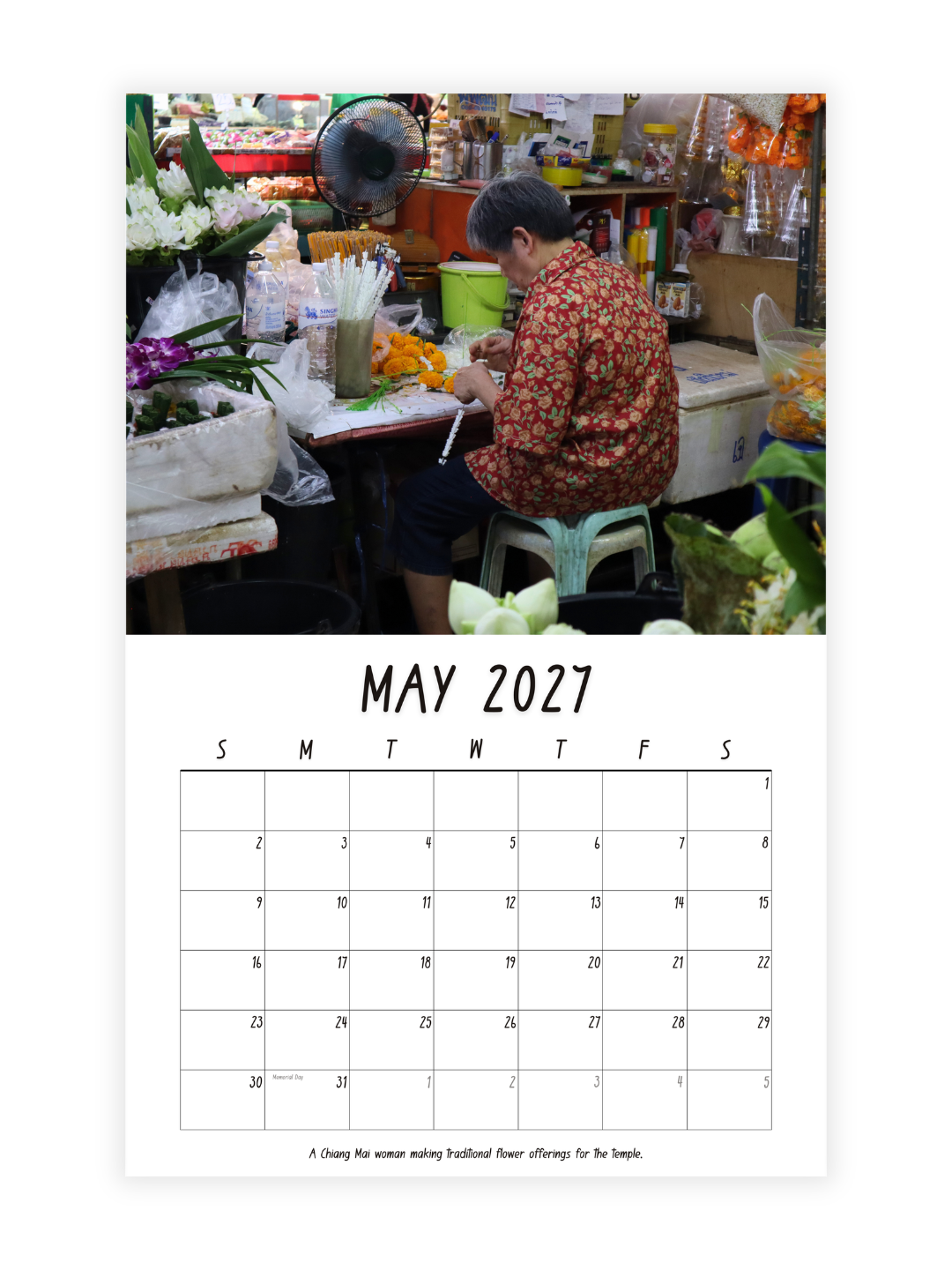Chiang Mai Photography 2027 Wall Calendar