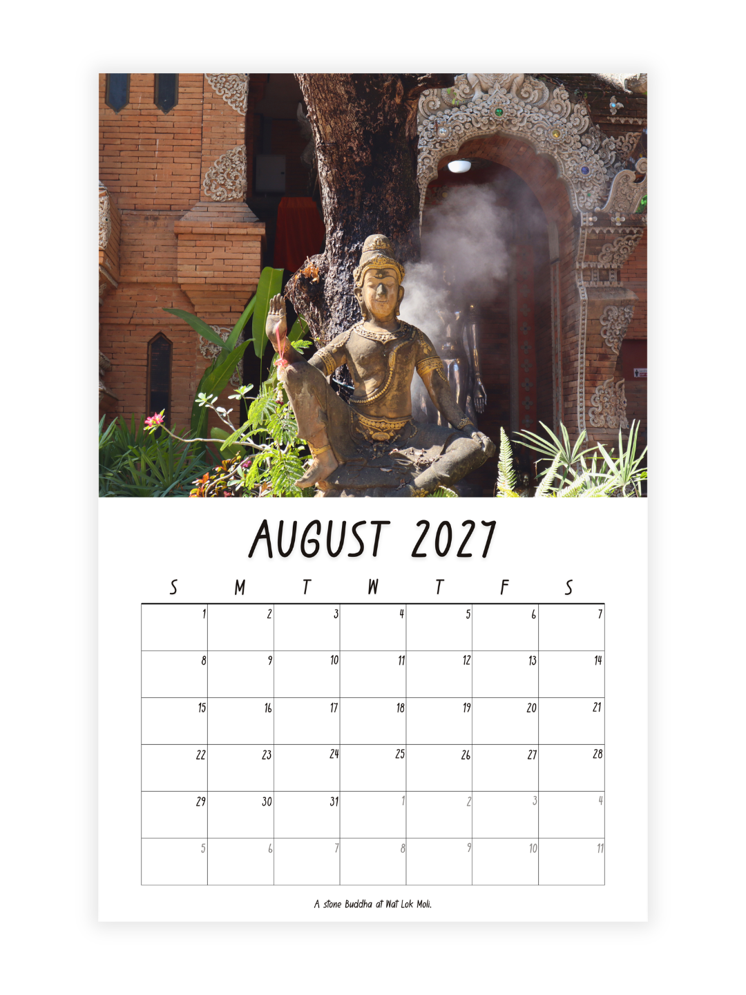 Chiang Mai Photography 2027 Wall Calendar