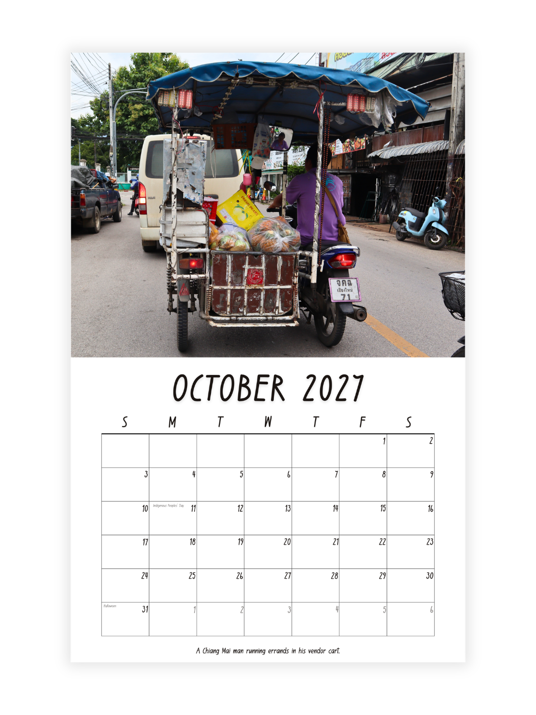 Chiang Mai Photography 2027 Wall Calendar