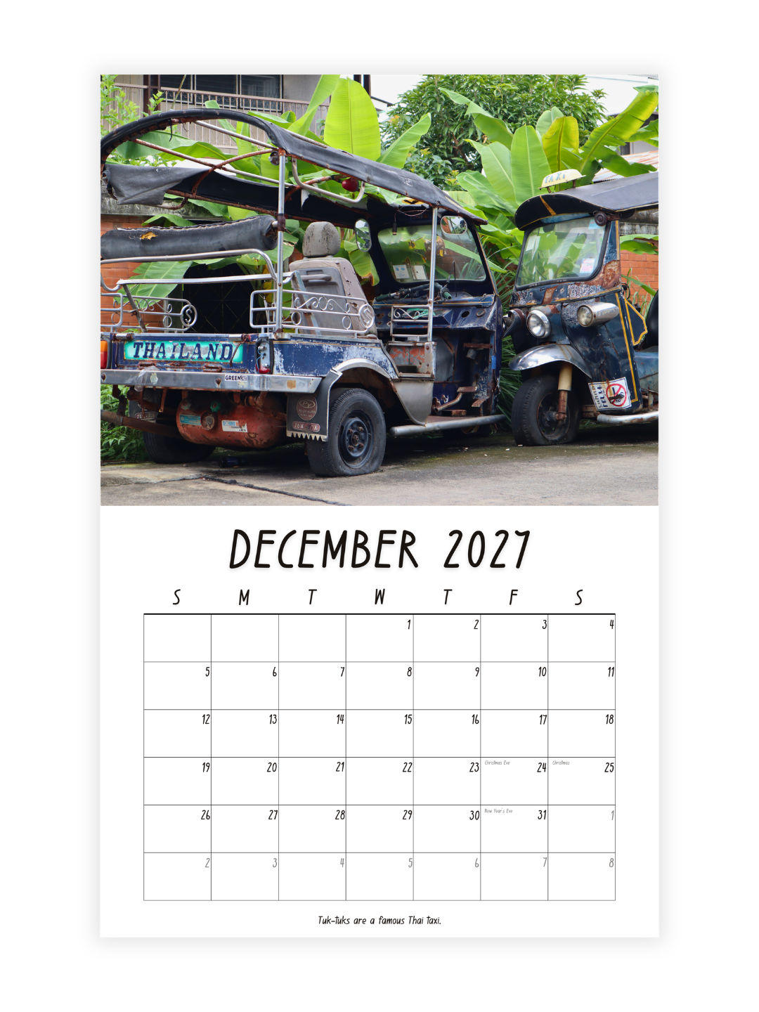 Chiang Mai Photography 2027 Wall Calendar