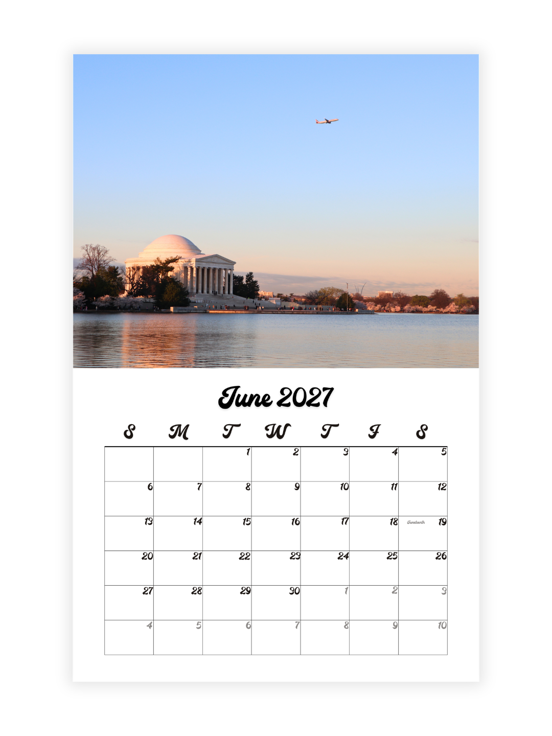 Washington D.C. Cherry Blossoms Photography 2027 Wall Calendar