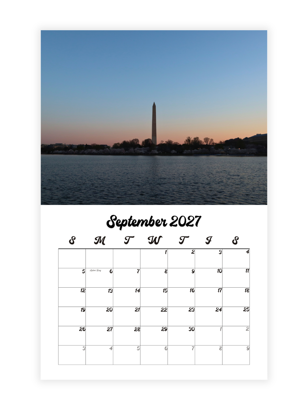 Washington D.C. Cherry Blossoms Photography 2027 Wall Calendar