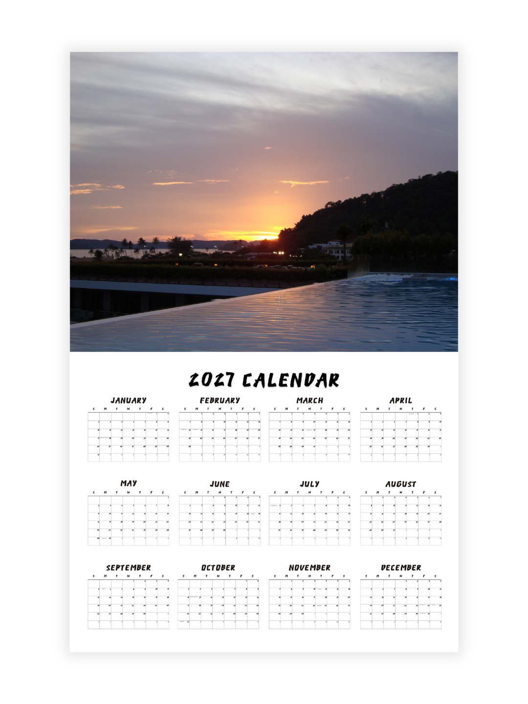 Krabi Photography 2027 Wall Calendar