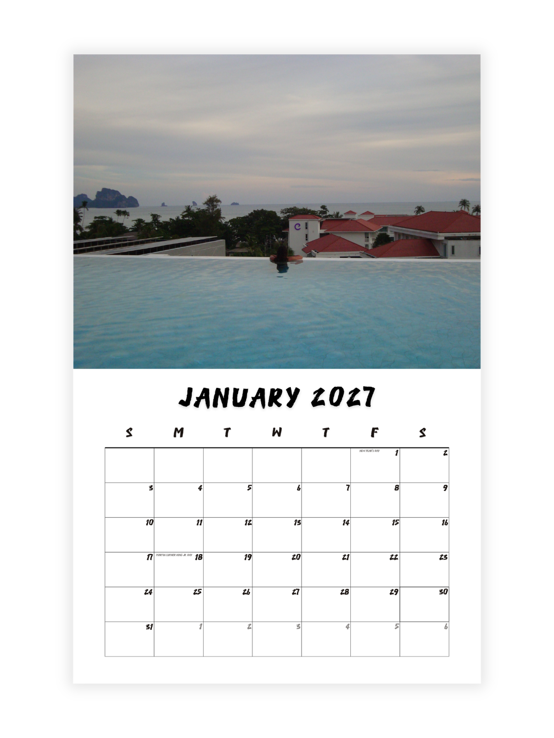 Krabi Photography 2027 Wall Calendar