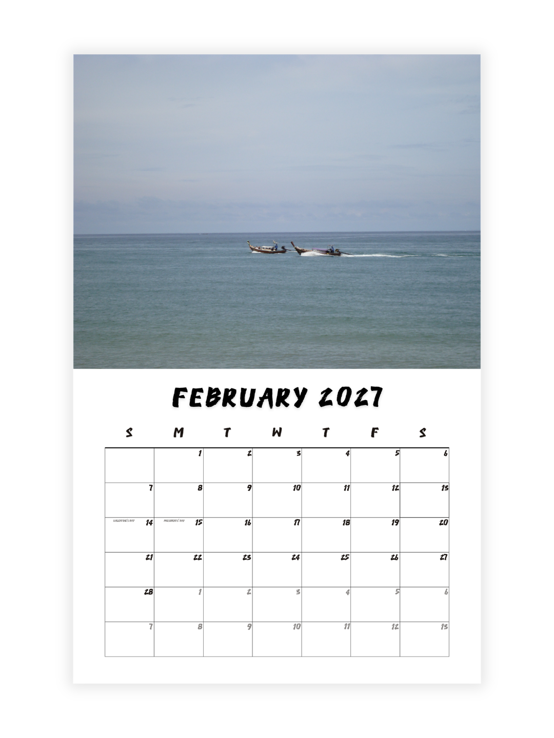 Krabi Photography 2027 Wall Calendar