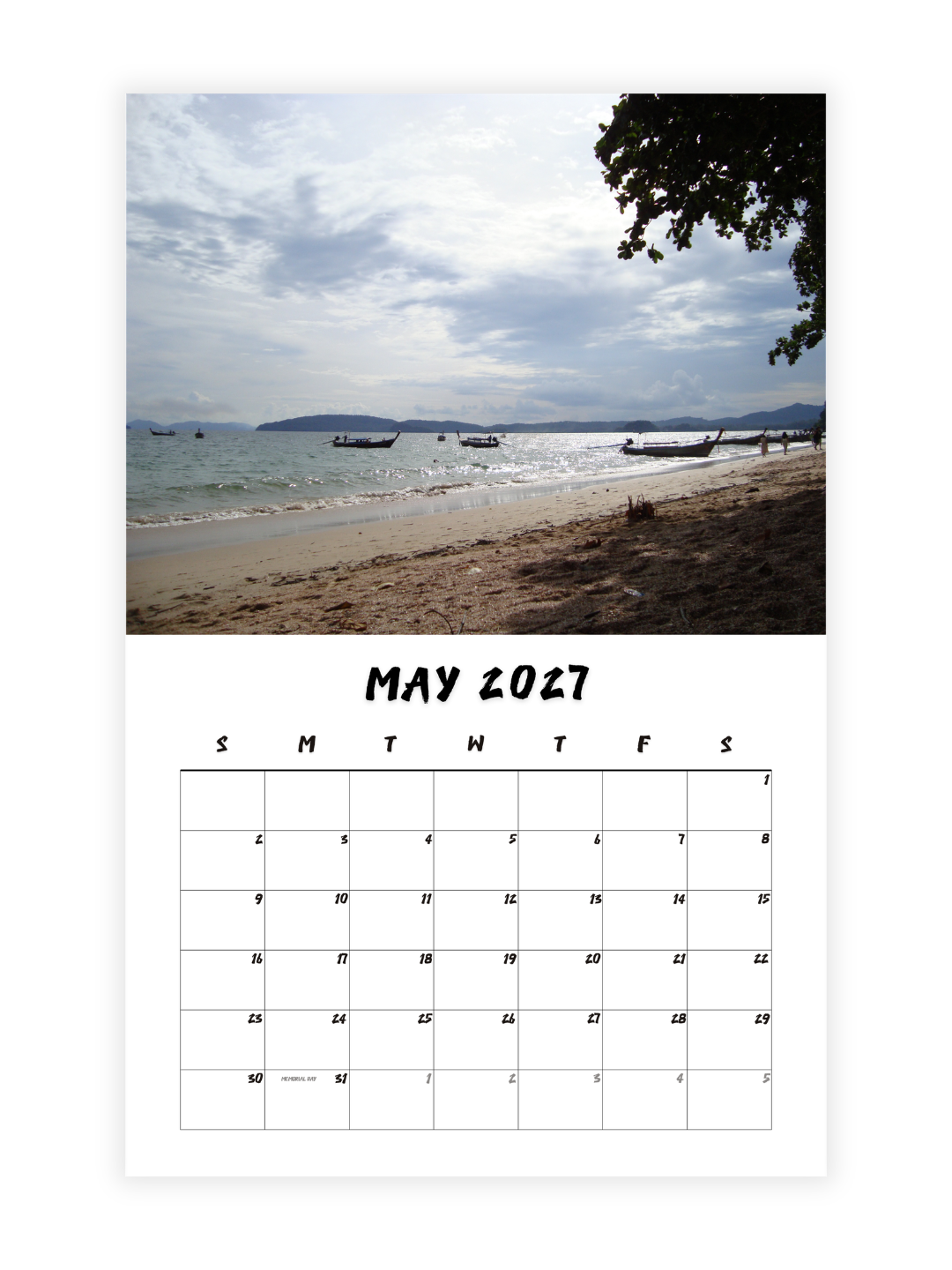 Krabi Photography 2027 Wall Calendar