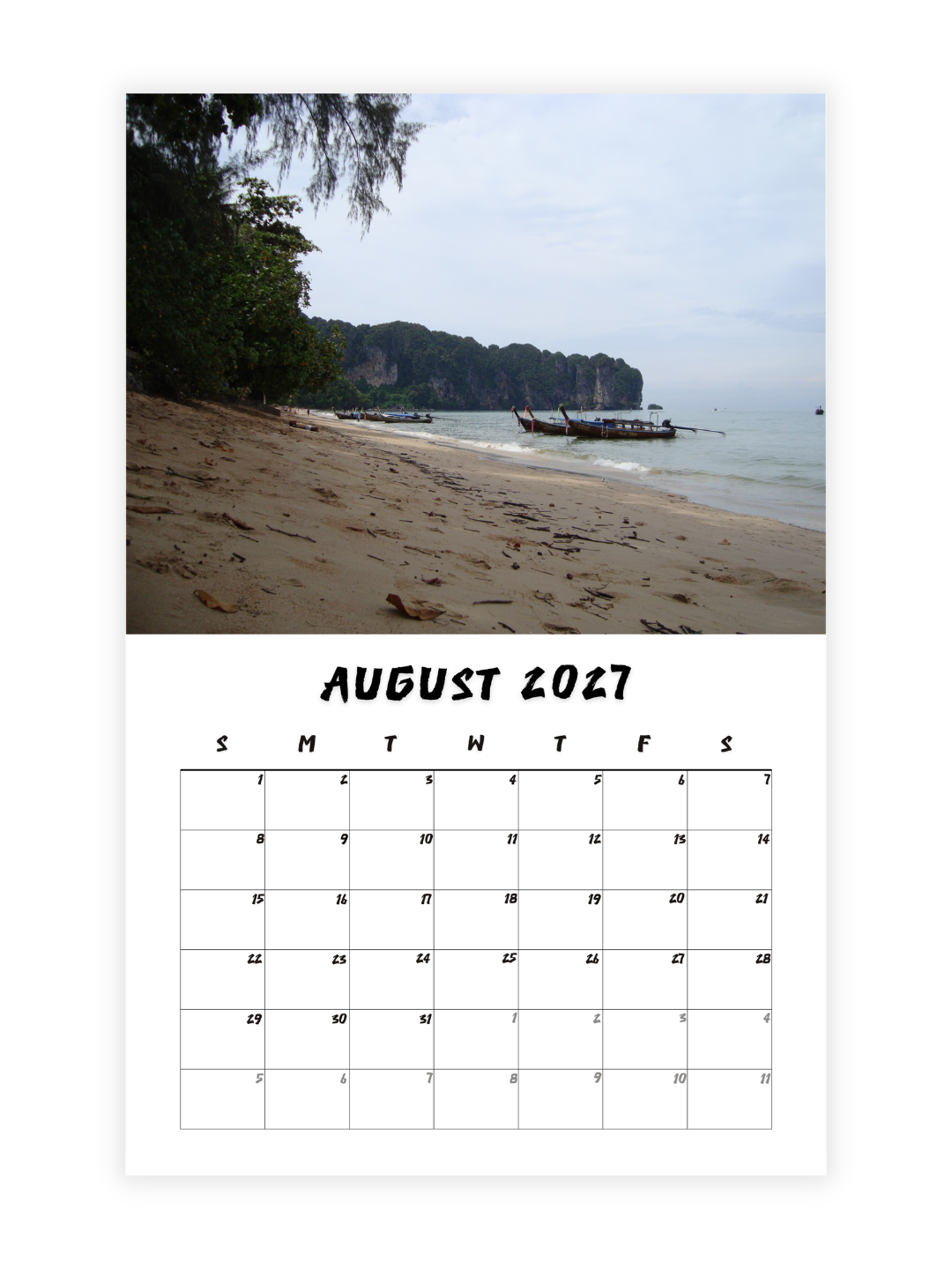 Krabi Photography 2027 Wall Calendar